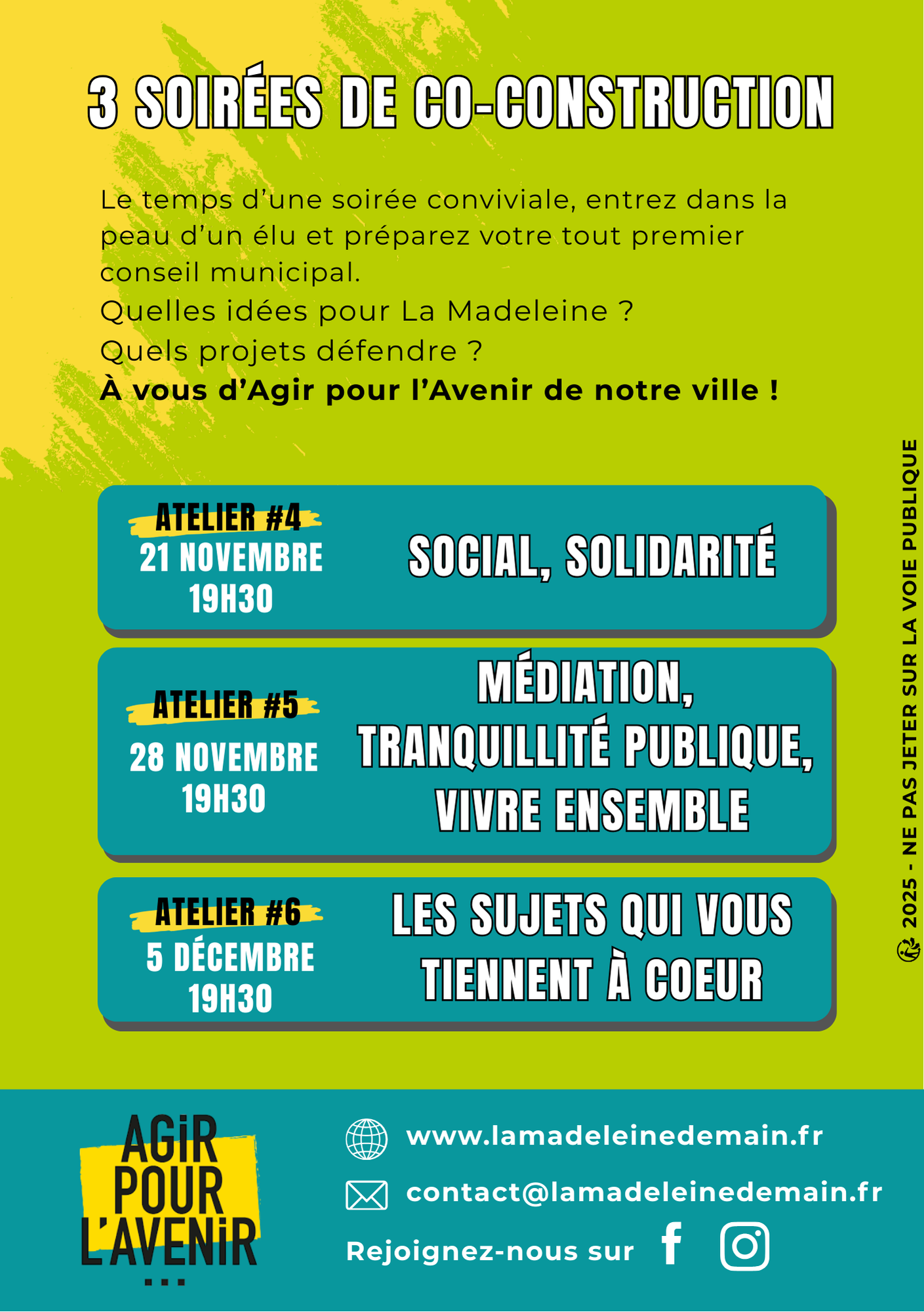 3 soirées de co-construction par thématique (2/2)